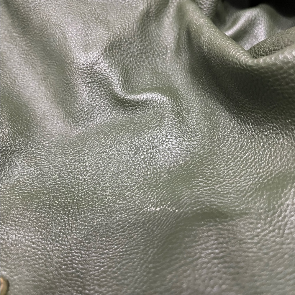 Steve Madden olive green with side compartment satchel purse, smoke free home - Picture 5 of 8